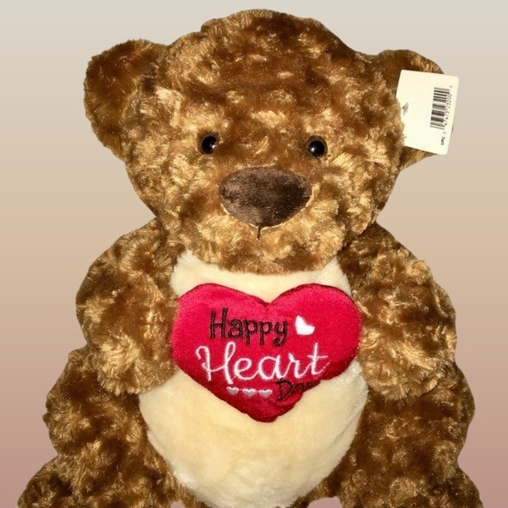 🪅 DANDEE COLLECTOR’S CHOICE VALENTINES 16” Sitting BEAR Happy Heart Day